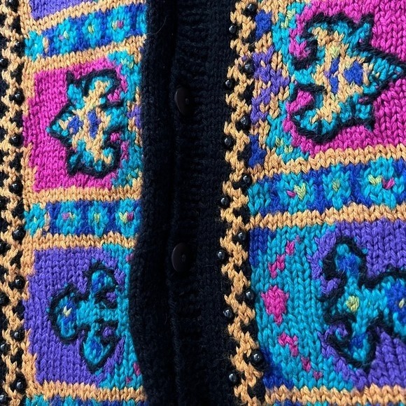 Michelle Stuart Studio Hand Knit Cardigan Sweater - Small - Picture 8 of 9